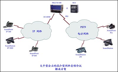 POLYCOM大中型企业的混合型网络音频会议解决方案